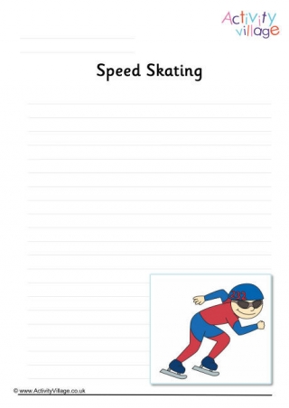 Speed Skating Writing Page