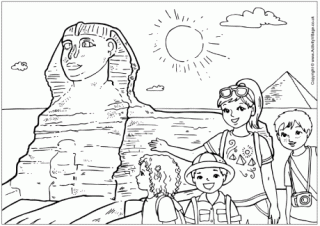 The Sphinx Colouring Page