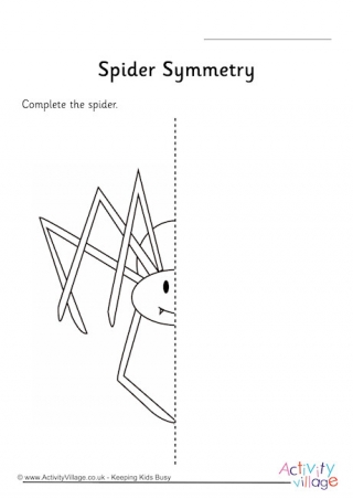 Spider Symmetry Worksheet