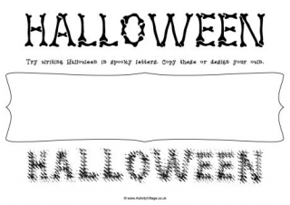 Spooky Letters Doodle Page