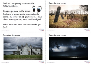 Spooky Scene Writing Prompt Slideshow