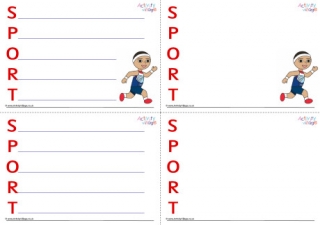 Sport Acrostic Poem Printable