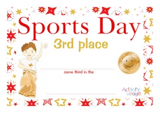 Sports Day Certificate - Bronze