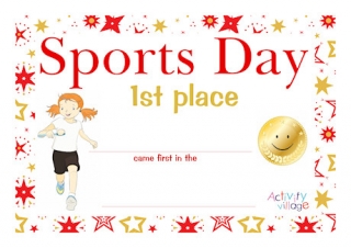 Sports Day Certificate - Gold