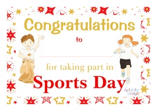 Sports Day Certificate - Participation 2