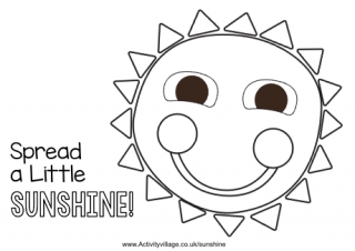 Spread A Little Sunshine Colouring Page