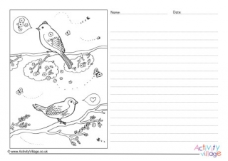 Spring Birds Story Paper