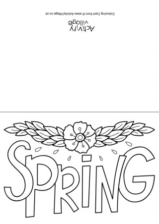 Spring Colouring Card