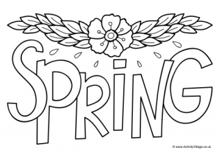 Spring Colouring Page