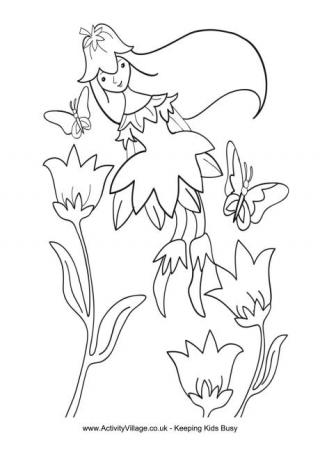 Spring Fairy Colouring Page