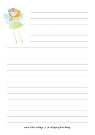 Spring Fairy Writing Paper
