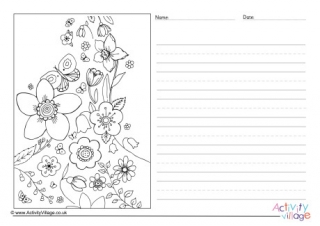 Spring Flowers Story Paper