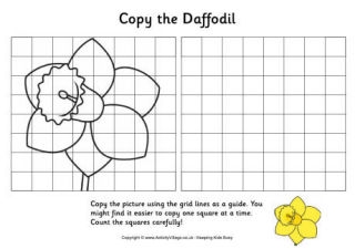 Spring Grid Copy Puzzles