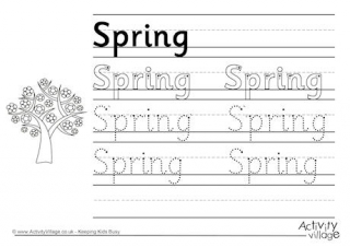 Spring Handwriting Worksheet