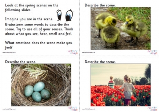 Spring Scene Writing Prompt Slideshow