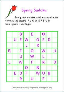 Spring Sudoku Puzzles