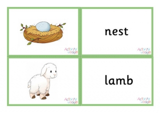 Spring Vocabulary Matching Cards