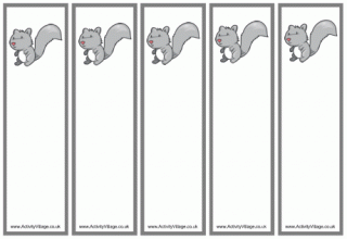 Squirrel Bookmarks