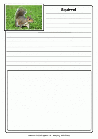 Squirrel Notebooking Page