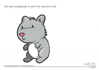 Squirrel Playdough Mat