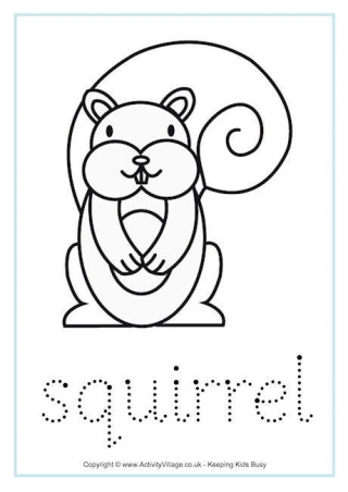 Squirrel Word Tracing