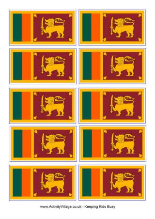 Sri Lanka Flag Printable