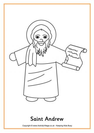 Saint Andrew Colouring Page