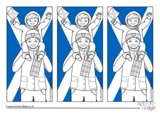 St Andrew's Day Colouring Bookmarks 2