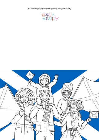 St Andrew's Day Colouring Card 4