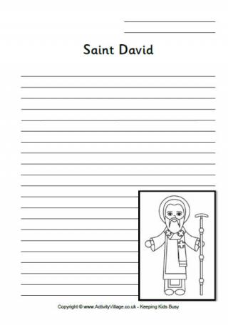 Saint David Writing Pages