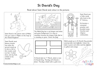 St David's Day Read and Colour