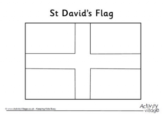 St David's Flag Colouring Page
