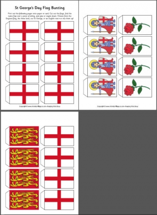 St George's Day Flag Bunting