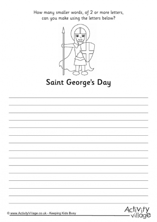 St George's Day How Many Words