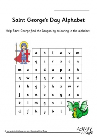 St Georges Day Stepping Stones Alphabet