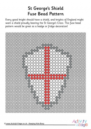 St George's Shield Fuse Bead Pattern