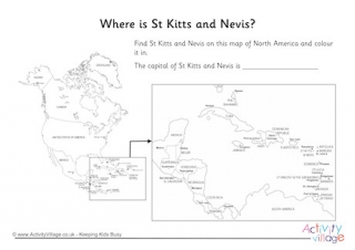 St Kitts and Nevis Location Worksheet