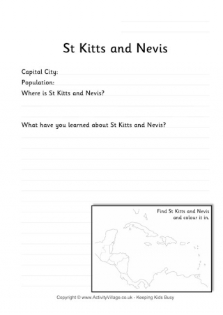 St Kitts and Nevis Worksheet