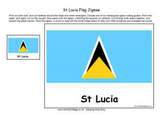 St Lucia Flag Jigsaw