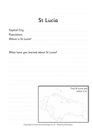 St Lucia Worksheet