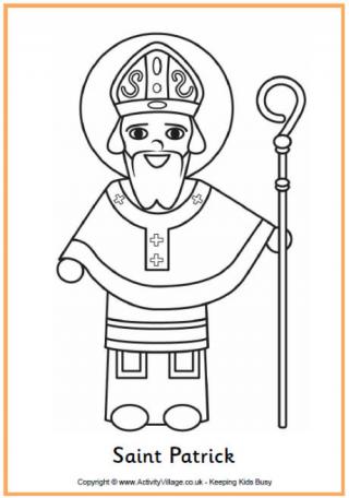 Saint Patrick Colouring Page