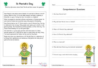 St Patrick's Day Comprehension