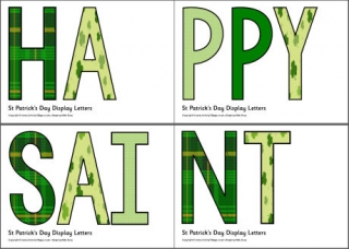 St Patrick's Day Display Letters