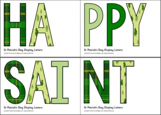 St Patrick's Day Display Letters