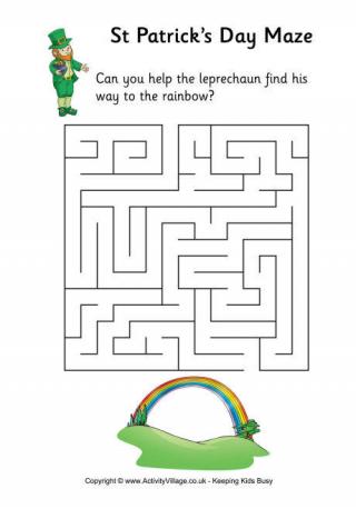 St Patrick's Day Maze - Easy