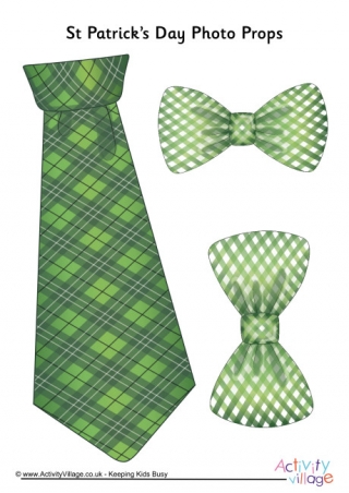 St Patrick's Day Photo Props Ties