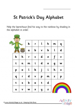 St Patrick's Day Stepping Stones - Alphabet