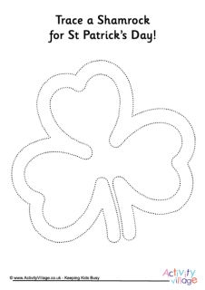 St Patrick's Day Tracing Pages