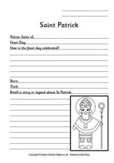 St Patrick's Day Worksheets