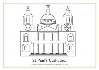 St Paul's Cathedral Colouring Page